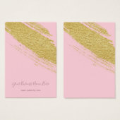 Cartes d'affichage de la brosse d'or rose pâle (Devant & derrière)