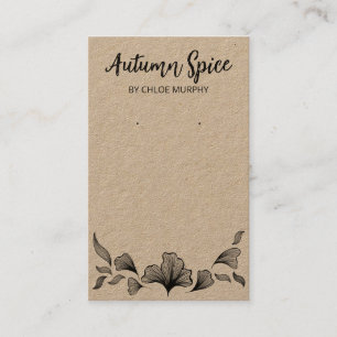 Cartes d'affichage de la feuille Ginko délicates