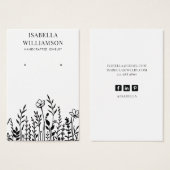 Cartes d'affichage de l'oreille d'un joli croquis (Devant & derrière)