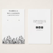 Cartes d'affichage de l'oreille d'un joli croquis  (Devant & derrière)