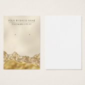 Cartes d'affichage de l'oreille en or au Champagne (Devant & derrière)