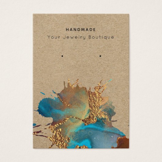 Cartes d'affichage de l'oreille moderne en encre b (Devant)