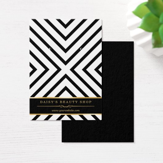 Cartes d'affichage de luxe Gold Black White (Bureau)