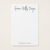 Cartes d'affichage de script manuscrites chic (Devant)