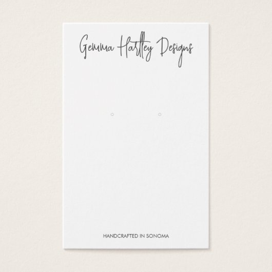 Cartes d'affichage de script manuscrites chic (Devant)