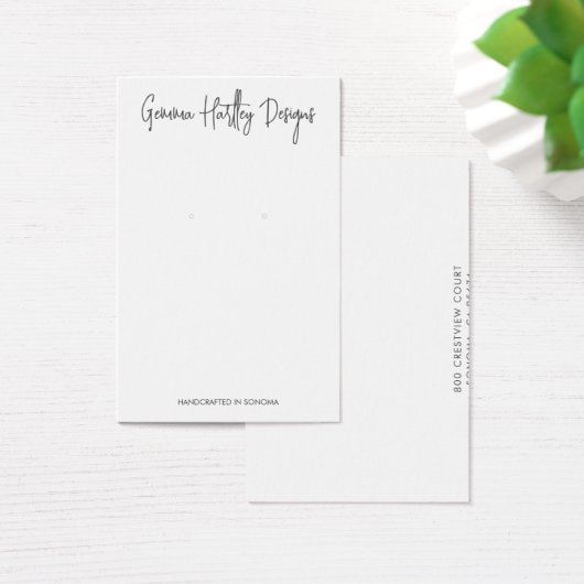 Cartes d'affichage de script manuscrites chic (Bureau)