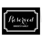 Cartes d'affichage de table ou de siège réservées  (Devant Horizontal)