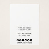 Cartes d'affichage de votre logo blanc pour collie (Dos)