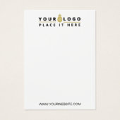 Cartes d'affichage de votre logo blanc pour collie (Devant)