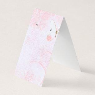 Cartes d'affichage des papillons roses en relief