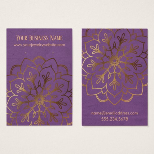 Cartes d'affichage des supports d'oreille en manda (Devant & derrière)