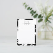 Cartes d'affichage d'oreille en noir et blanc (Debout devant)