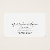 Cartes d'affichage d'oreille simple et moderne (Dos)