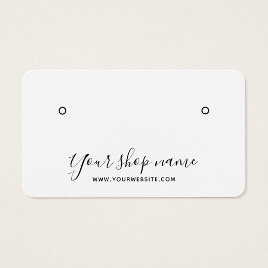 Cartes d'affichage d'oreille simple et moderne (Devant)