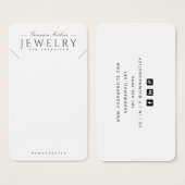 Cartes d'affichage du collier blanc noir moderne (Devant & derrière)