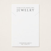Cartes d'affichage du collier blanc noir moderne (Devant)