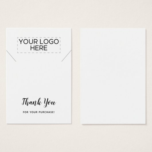 Cartes d'affichage du collier Merci (Devant & derrière)