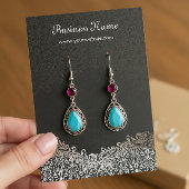 Cartes d'affichage Elegant Argent Damask