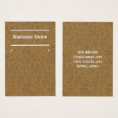 Cartes d'affichage en liège chic kraft (Devant & derrière)