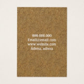 Cartes d'affichage en liège chic kraft (Dos)