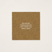 Cartes d'affichage en liège chic kraft (Dos)