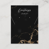 Cartes d'affichage en marbre noir et Parties scint (Devant)