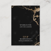 Cartes d'affichage en marbre noir et Parties scint (Dos)