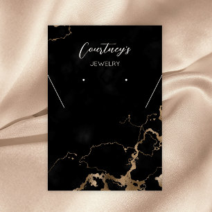 Cartes d'affichage en marbre noir et Parties scint