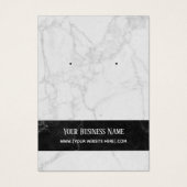 Cartes d'affichage en marbre noir gris Premium (Devant)