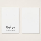 Cartes d'affichage en Merci blanc (Devant & derrière)