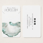 Cartes d'affichage Ethereal Blue Agate Collier (Devant & derrière)