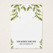 Cartes d'affichage Feuilles vertes (Devant)