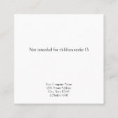 Cartes d'affichage Floral Art Déco personnalisées (Dos)