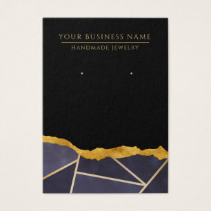 Cartes d'affichage géométrique Blue Black Gold