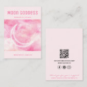 Cartes d'affichage Lune Business QR Code Bijoux (Devant / Derrière)