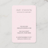 Cartes d'affichage minimal Pastel Rose rose (Dos)