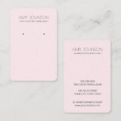 Cartes d'affichage minimal Pastel Rose rose (Devant / Derrière)