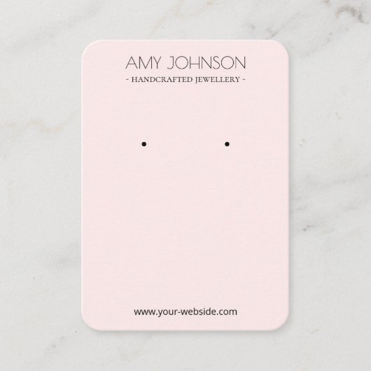 Cartes d'affichage minimal simple Pastel Rose orei (Devant)