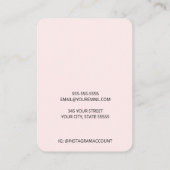 Cartes d'affichage minimal simple Pastel Rose orei (Dos)