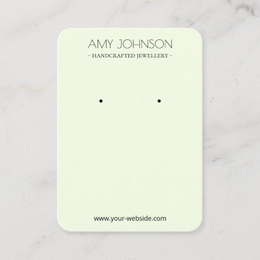 Cartes d'affichage minimal simple Pastel vert orei (Devant)