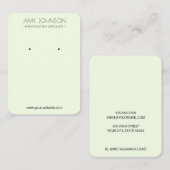 Cartes d'affichage minimal simple Pastel vert orei (Devant / Derrière)