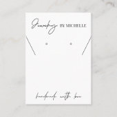 Cartes d'affichage minimaliste pour bijoux de logo (Devant)
