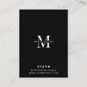 Cartes d'affichage minimaliste pour bijoux de logo (Dos)