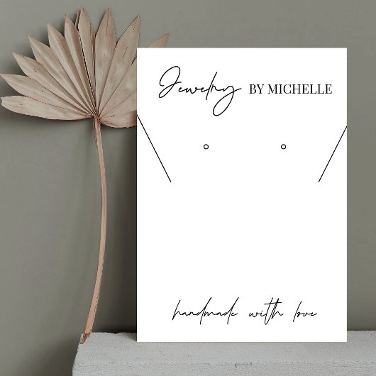 Cartes d'affichage minimaliste pour bijoux de logo