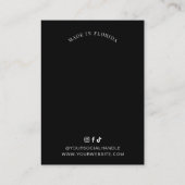 Cartes d'affichage minimaliste simple logo (Dos)