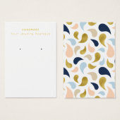 Cartes d'affichage Mod Navy Peach Gold (Devant & derrière)