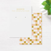 Cartes d'affichage Mod Peach Gold Checkerboard (Bureau)