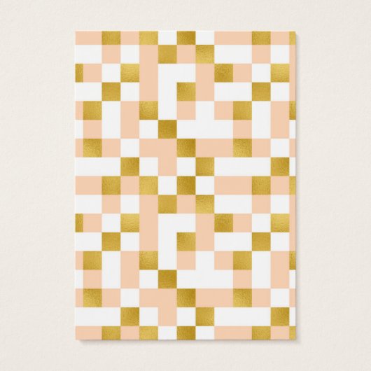 Cartes d'affichage Mod Peach Gold Checkerboard (Dos)