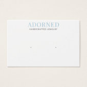 Cartes d'affichage moderne chic bleu oreille bijou (Devant)