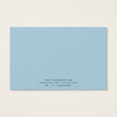 Cartes d'affichage moderne chic bleu oreille bijou (Dos)